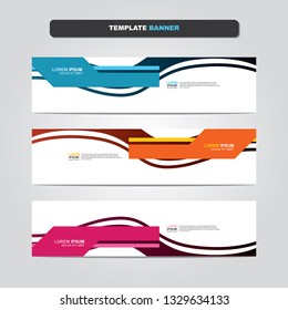 Vector abstract web banner design template. Collection of web banner template. Abstract geometric web design banner template isolated on grey background. Header - landing page Web Design Elements 