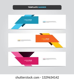 Vector abstract web banner design template. Collection of web banner template. Abstract geometric web design banner template isolated on grey background. Header - landing page Web Design Elements 