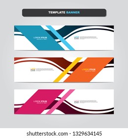 Vector abstract web banner design template. Collection of web banner template. Abstract geometric web design banner template isolated on grey background. Header - landing page Web Design Elements 