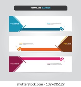 Vector abstract web banner design template. Collection of web banner template. Abstract geometric web design banner template isolated on grey background. Header - landing page Web Design Elements 