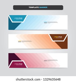 Vector abstract web banner design template. Collection of web banner template. Abstract geometric web design banner template isolated on grey background. Header - landing page Web Design Elements 