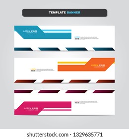 Vector abstract web banner design template. Collection of web banner template. Abstract geometric web design banner template isolated on grey background. Header - landing page Web Design Elements 