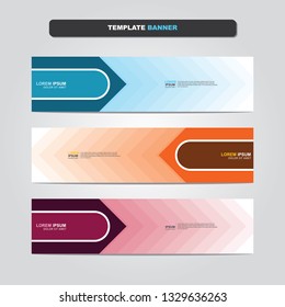 Vector abstract web banner design template. Collection of web banner template. Abstract geometric web design banner template isolated on grey background. Header - landing page Web Design Elements 