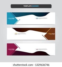 Vector abstract web banner design template. Collection of web banner template. Abstract geometric web design banner template isolated on grey background. Header - landing page Web Design Elements 
