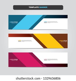 Vector abstract web banner design template. Collection of web banner template. Abstract geometric web design banner template isolated on grey background. Header - landing page Web Design Elements 