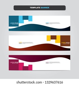 Vector abstract web banner design template. Collection of web banner template. Abstract geometric web design banner template isolated on grey background. Header - landing page Web Design Elements 