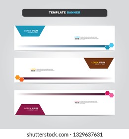 Vector abstract web banner design template. Collection of web banner template. Abstract geometric web design banner template isolated on grey background. Header - landing page Web Design Elements 