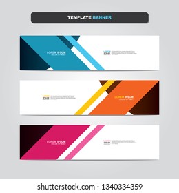 Vector abstract web banner design template. Collection of web banner template. Abstract geometric web design banner template isolated on grey background. Header - landing page Web Design Elements