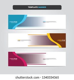 Vector abstract web banner design template. Collection of web banner template. Abstract geometric web design banner template isolated on grey background. Header - landing page Web Design Elements