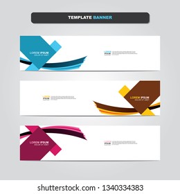 Vector abstract web banner design template. Collection of web banner template. Abstract geometric web design banner template isolated on grey background. Header - landing page Web Design Elements
