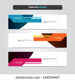 Vector abstract web banner design template. Collection of web banner template. Abstract geometric web design banner template isolated on grey background. Header - landing page Web Design Elements
