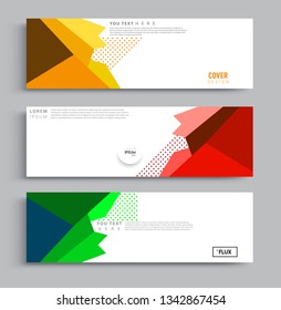Vector abstract web banner design template sets. Collection of web banner template. Abstract geometric web design banner template.