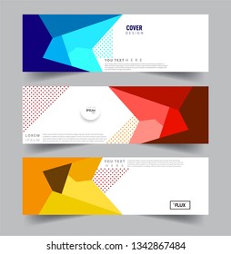 Vector abstract web banner design template sets. Collection of web banner template. Abstract geometric web design banner template.