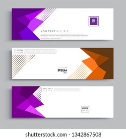 Vector abstract web banner design template sets. Collection of web banner template. Abstract geometric web design banner template.