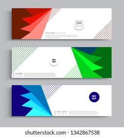 Vector abstract web banner design template sets. Collection of web banner template. Abstract geometric web design banner template.