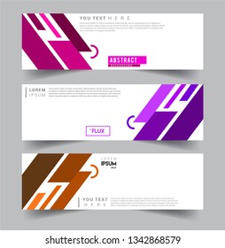 Vector abstract web banner design template sets. Collection of web banner template. Abstract geometric web design banner template.