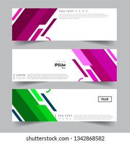Vector abstract web banner design template sets. Collection of web banner template. Abstract geometric web design banner template.