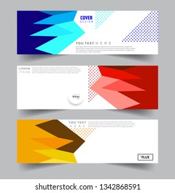 Vector abstract web banner design template sets. Collection of web banner template. Abstract geometric web design banner template.