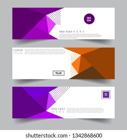 Vector abstract web banner design template sets. Collection of web banner template. Abstract geometric web design banner template.