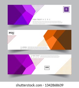 Vector abstract web banner design template sets. Collection of web banner template. Abstract geometric web design banner template.