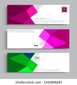 Vector abstract web banner design template sets. Collection of web banner template. Abstract geometric web design banner template.