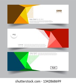 Vector abstract web banner design template sets. Collection of web banner template. Abstract geometric web design banner template.