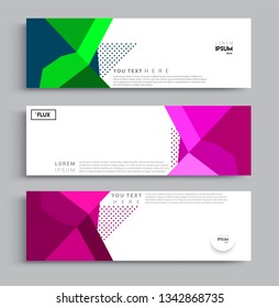 Vector abstract web banner design template sets. Collection of web banner template. Abstract geometric web design banner template.