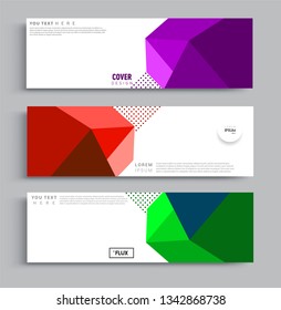 Vector abstract web banner design template sets. Collection of web banner template. Abstract geometric web design banner template.