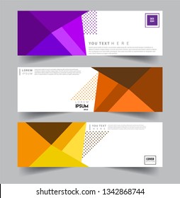 Vector abstract web banner design template sets. Collection of web banner template. Abstract geometric web design banner template.