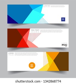 Vector abstract web banner design template sets. Collection of web banner template. Abstract geometric web design banner template.