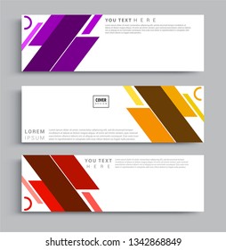 Vector abstract web banner design template sets. Collection of web banner template. Abstract geometric web design banner template.
