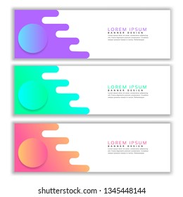 Vector abstract web banner design template. Collection of web banner template. Web Design Elements - Vector