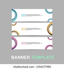 Vector abstract web banner design template. Collection of web banner template. Abstract geometric web design banner template isolated on sliver background