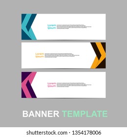 Vector abstract web banner design template. Collection of web banner template. Abstract geometric web design banner template isolated on sliver background