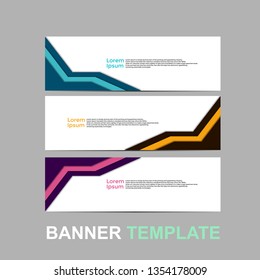Vector abstract web banner design template. Collection of web banner template. Abstract geometric web design banner template isolated on sliver background