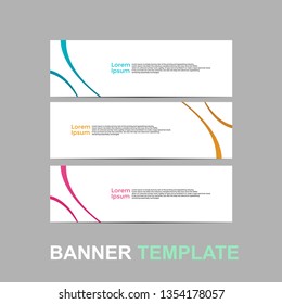 Vector abstract web banner design template. Collection of web banner template. Abstract geometric web design banner template isolated on sliver background