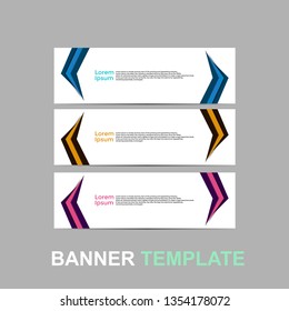 Vector abstract web banner design template. Collection of web banner template. Abstract geometric web design banner template isolated on sliver background