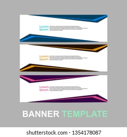 Vector abstract web banner design template. Collection of web banner template. Abstract geometric web design banner template isolated on sliver background