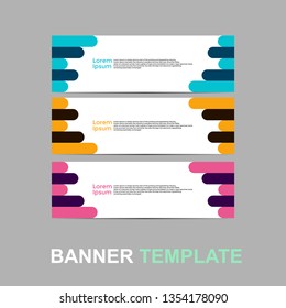 Vector abstract web banner design template. Collection of web banner template. Abstract geometric web design banner template isolated on sliver background