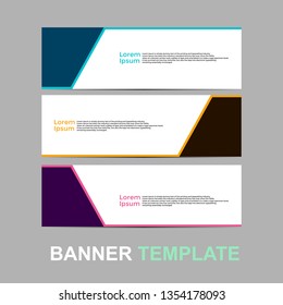 Vector abstract web banner design template. Collection of web banner template. Abstract geometric web design banner template isolated on sliver background