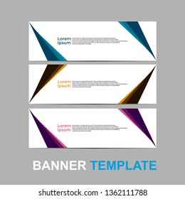 Vector abstract web banner design template. Collection of web banner template. Abstract geometric web design banner template isolated on sliver background