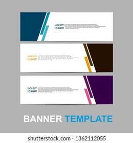 Vector abstract web banner design template. Collection of web banner template. Abstract geometric web design banner template isolated on sliver background