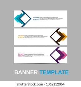Vector abstract web banner design template. Collection of web banner template. Abstract geometric web design banner template isolated on sliver background