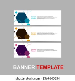 Vector abstract web banner design template. Collection of web banner template. Abstract geometric web design banner template isolated on sliver background