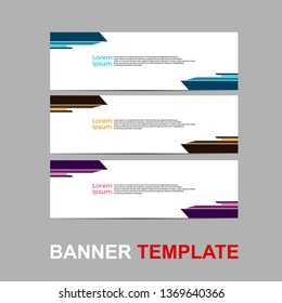 Vector abstract web banner design template. Collection of web banner template. Abstract geometric web design banner template isolated on sliver background