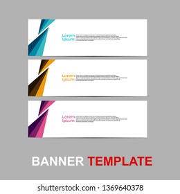 Vector abstract web banner design template. Collection of web banner template. Abstract geometric web design banner template isolated on sliver background