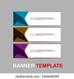 Vector abstract web banner design template. Collection of web banner template. Abstract geometric web design banner template isolated on sliver background