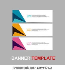 Vector abstract web banner design template. Collection of web banner template. Abstract geometric web design banner template isolated on sliver background