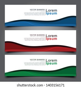 Vector abstract web banner design template. Collection of web banner template. Abstract geometric web