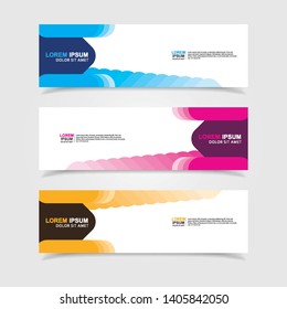 Vector abstract web banner design template. Collection of web banner template. Abstract geometric web design banner template isolated on grey background. Header - landing page Web Design Elements